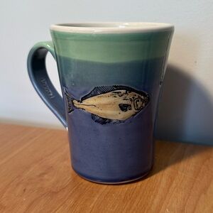 “Halibut” Clay mug made by the artisan district